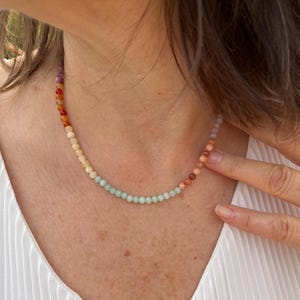 Collier perles naturelles pour femme. Collier personnalisé à votre thème astral, cadeau pour elle