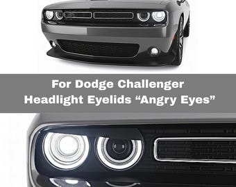 Embellecedor de acrílico para los párpados de los faros delanteros del Dodge Challenger, compatible con modelos SXT, GT, R/T, Scat Pack, SRT y Hellcat (2015-2023)