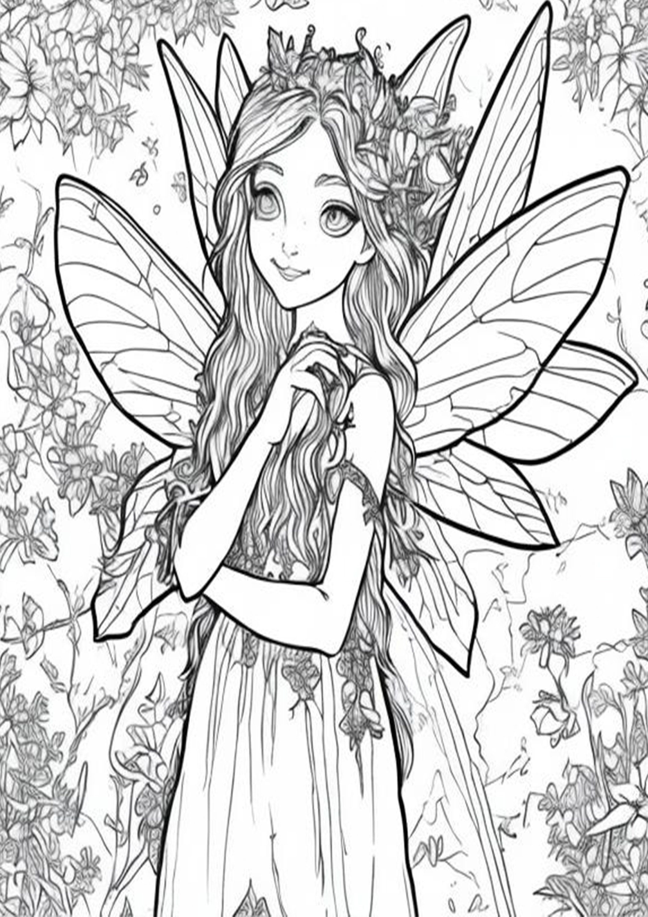  Ausmalbild Fee zum Ausmalen - Etsy.de Motiv 