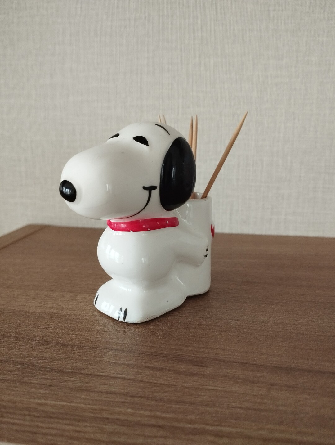 Vintage 1960's Ceramic Snoopy Toothbrush or Toothpick Etsy