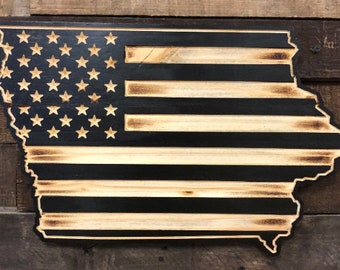 Iowa American Flag