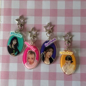 Korean Kpop Idol Aespa Acrylic Epoxy Keychain | Kpop banner, Gift, Photocard, Japan, Kawaii keychain, kpop merch, binder, photocard