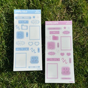 Korean Kpop Deco Sticker, Heart Sticker, Korean Stationery, Polco Toploader Journal Planner Sticker Kpop, Kawaii sticker sheet