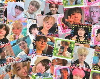 Japanese Purikura Style Kpop Seventeen Sticker Sheet , Kawaii Stationery, Korean, Mailing stickers, Binder, Polco, Deco, Gift