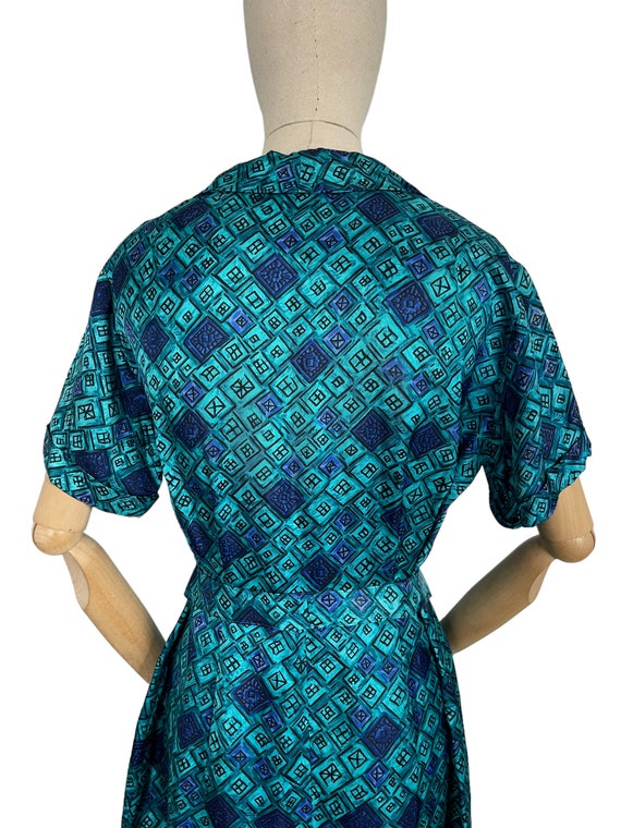 Original Late 1950's Belted Artificial Silk Wiggl… - image 7
