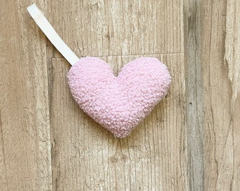 Handmade baby pacifier holder | Hand sewn heart pacifier holder | heart pacifier holder