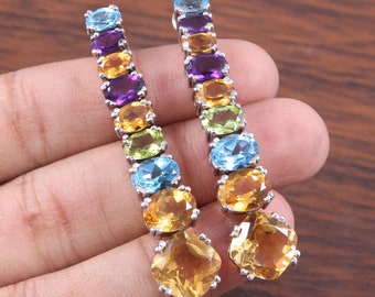 ヴィンテージ スターリング ペリドット、アメジスト、トパーズ