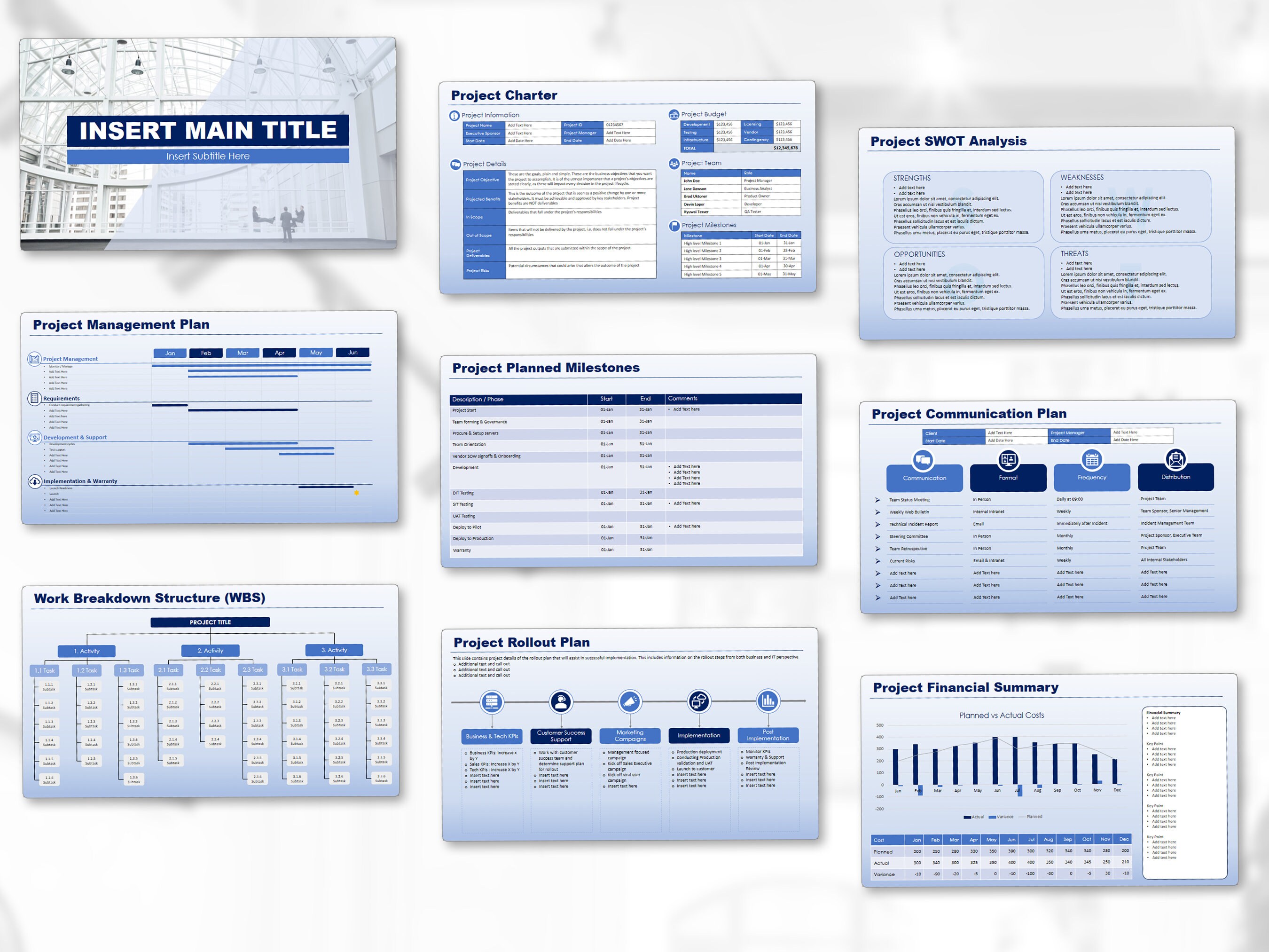 Simple Project Management Presentation Template - Etsy