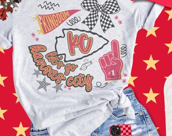 KC Football Shirt | Game Day Graphic Tee | Kansas City Fan Apparel | Unisex Sports T-Shirt | Retro Style Game Day T-shirt