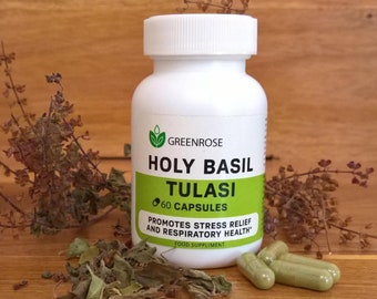 HOLY BASIL TULASI Capsules, Ocimum tenuiflorum, 450MG Capsules