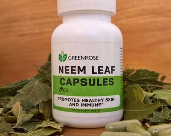 Neem Leaf Capsules | Azadirachta Indica | 450mg | Organic | Vegan | Ayurvedic Detox | Immunity Support | Gluten-Free | Made in India