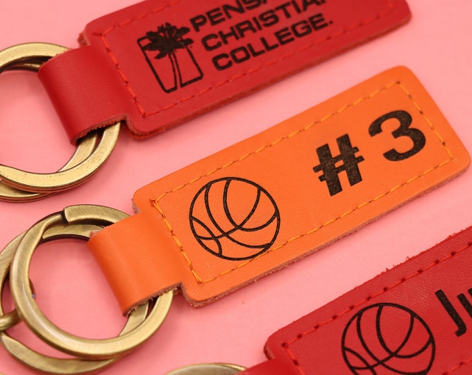 BASKETBALL KEYCHAIN, Personalized Basketball Keychain, Name Tag Keychain. Backpack Name Tag, Basketball Team Gift, Basketball Coach Gift.