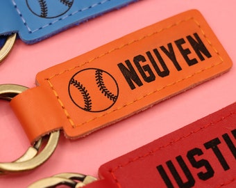 Baseball Key Chain | Baseball Bag Tag | Custom for Baseball Game | Gift for Baseball Team | Gift for Athlete | Backpack Keychain