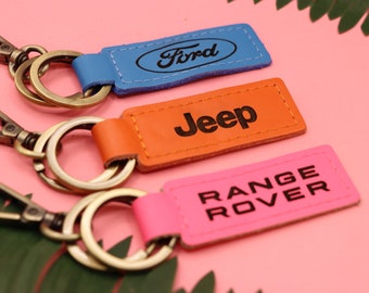 Car Logo Keychain, Customized leather Keychain