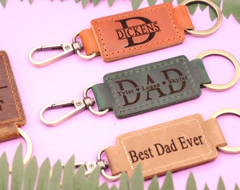 Llavero de papá personalizado, regalo de papá nuevo, llavero de papá grabado, llavero del Día del Padre, primer día del padre