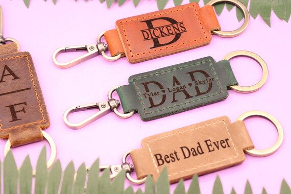 Keychain - Rectangle - Worlds best daughter - Leather Keychain - Rectangle - Worlds best daughter - Leather