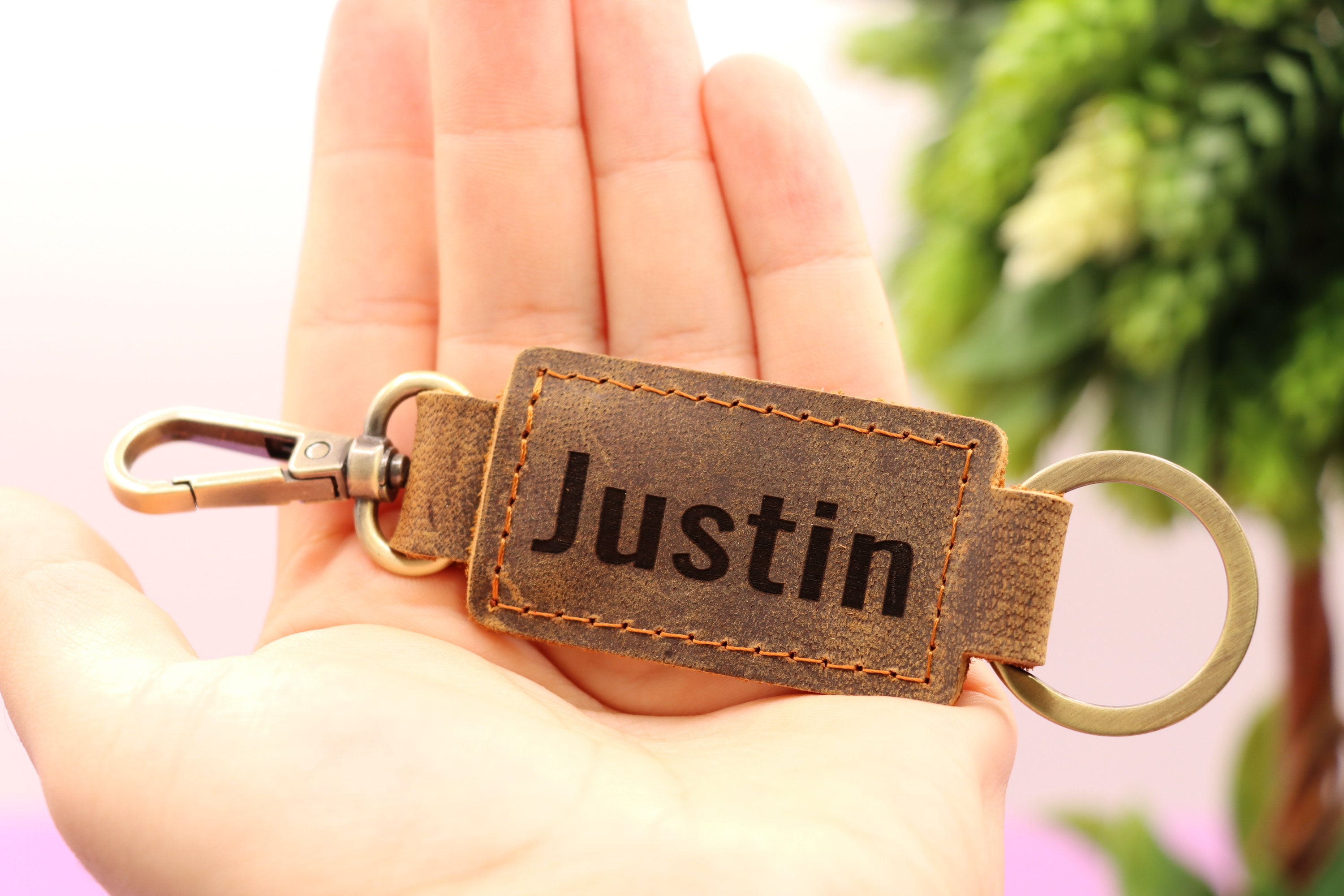 Personalized Basketball Keychain. Basketball Name Tag Keychain