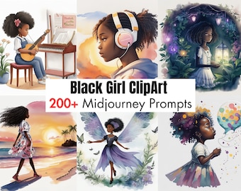 200+ T-Shirt Designs Midjourney Prompts Black Girl ClipArt, AI Art, Midjourney Prompt, Midjourney AI Art, Dog T-Shirt Design, Digital Art
