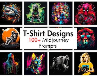 50+ T-Shirt Designs, Midjourney, Midjourney T-Shirt Prompt, Midjourney Art, T-Shirt Design Ideas, Digital Art, T-Shirt, Art Print, AI Art