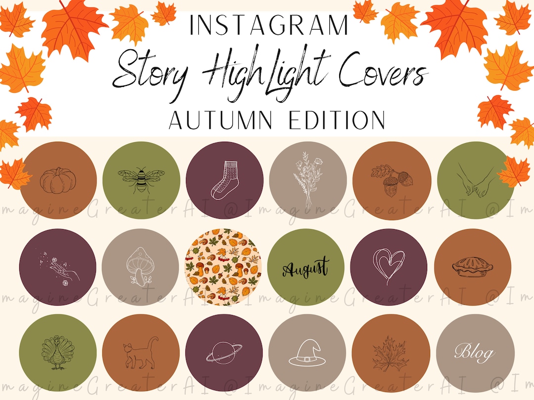 Autumn Instagram Story Highlight Covers, Instagram Highlights ...