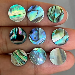 45 stuks 10 mm kleine abaloneschelp ronde schijf - natuurlijke schelp sieraden maken levering