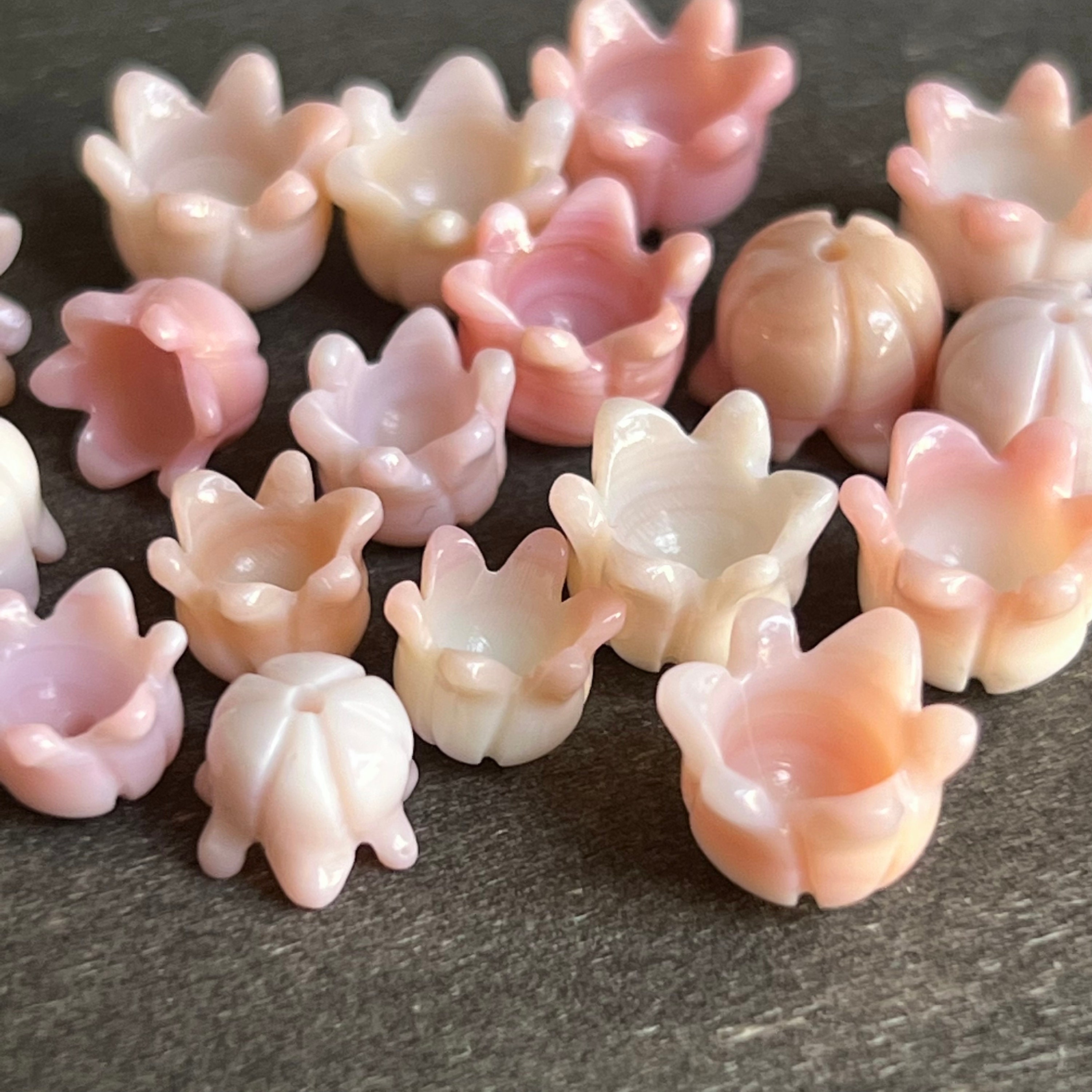 Carved Shell Flower - Etsy