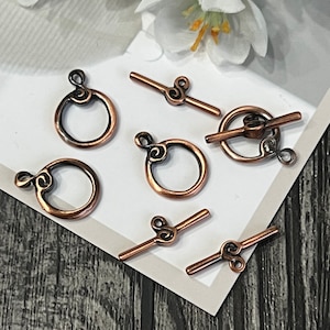 5 set antika kopparmässing OT-spännen: Armbands- och halsbandskoppling
