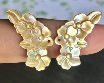 アンティーク彫刻マザーオブパールオーバルアールデコブローチ - Etsy 日本