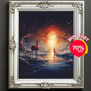 Yule vector art - digital pagan decoration heralding winter solstice with Nordic enchantment and metaphysical symbolism for seasonal soiree