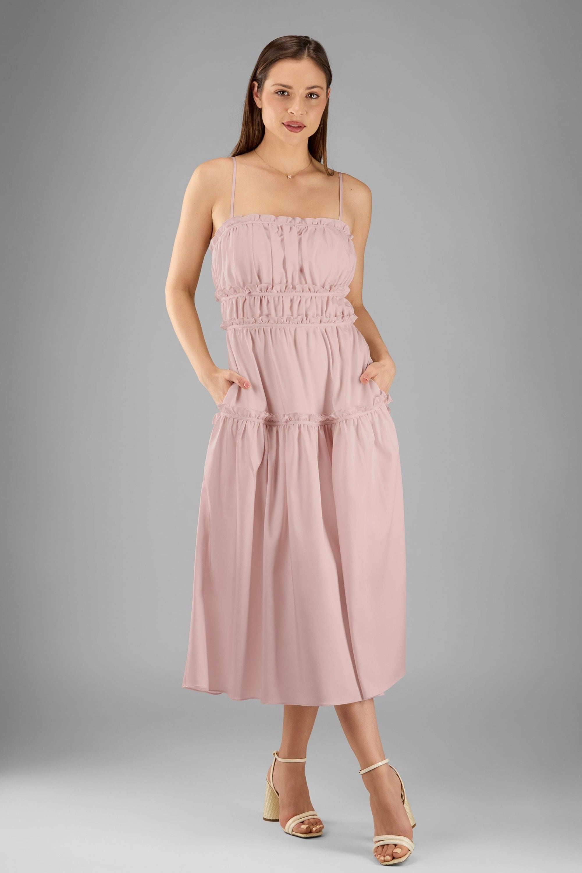sage green maternity dress plus size Maxi Ribbed Maternity Dress main image 1