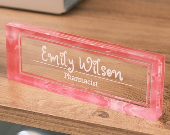 Pharmacist Desk Name Plate Gift - Pediatric Nurse Gifts - Nurse Practitioner Gift - Pharmacist Graduation Gift - Healthcare Worker Gift