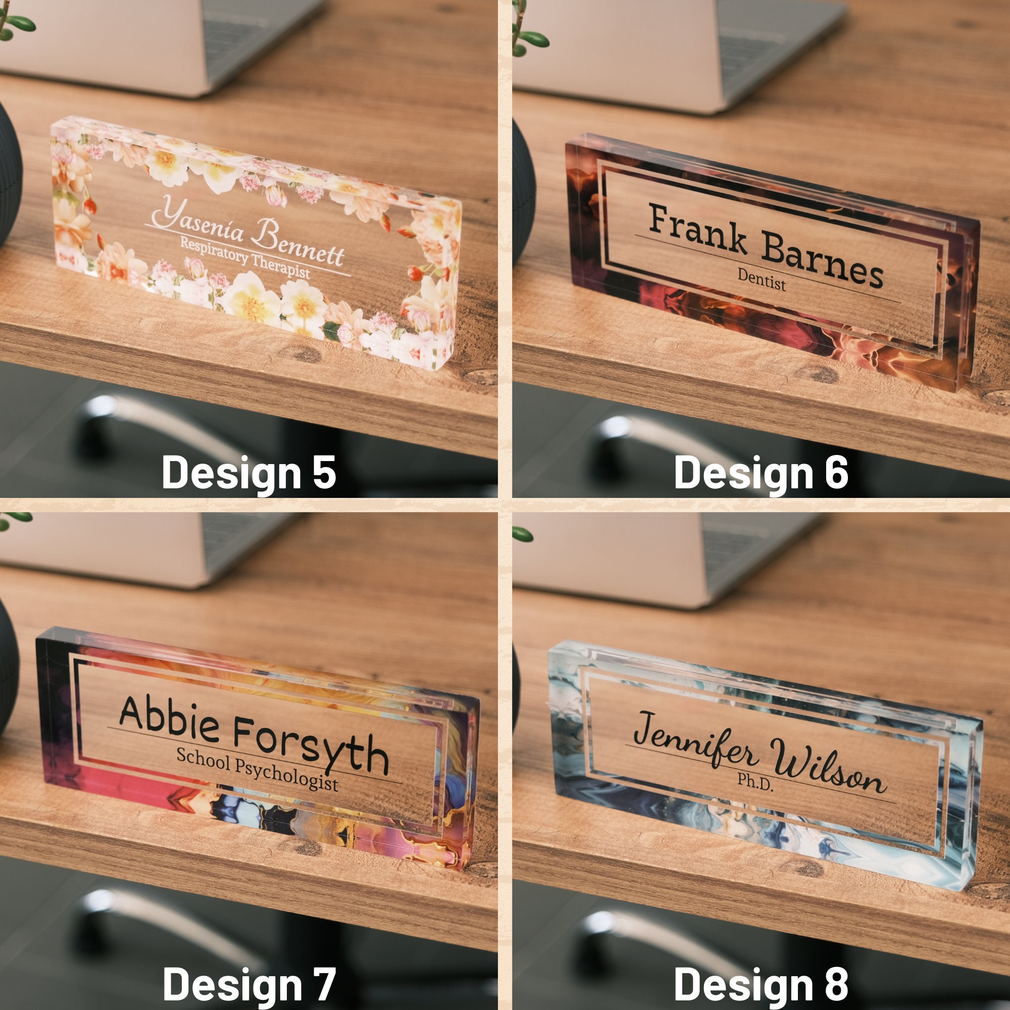 Desk name plates for men and women name plate for desk christmas gift