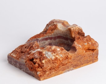 Brown Travertine Cigar Ashtray / Marble Cigar Ashtray / Cigar Ashtray / Travertine Cigar Ashtray / Cigar Holder / Raw Marble Ashtray