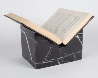 Natural Petrol Green Polished Marble Bookstand, Library Decoration
