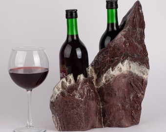 Unique Marble Wine Bottle Holder / Stone Wine Bottle Holder / Stone Wine Holder / Marble Wine Bottle Holder / Wine Holder / Wine Rack