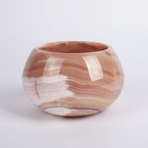 アフガニスタン オニキス 手彫り キャンドルホルダー アクセサリー入れ