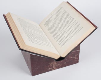 Natural Rosso Anatolia Polished Marble Bookstand, Library Decoration