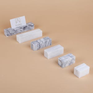 White Marble Card Holder, Marble Menu Holder, Marble Jewelry Display, Marble Wedding Decor, Name Holder Wedding, Stone Wedding Place Holders