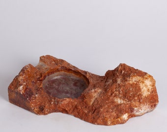 Brown Travertine Cigar Ashtray / Marble Cigar Ashtray / Cigar Ashtray / Travertine Cigar Ashtray / Cigar Holder / Raw Marble Ashtray