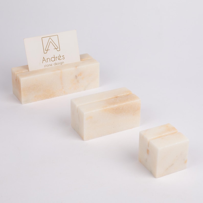 Cube, Rectangular Travertine Card Holder, Marble Menu Holder, Jewelry ...