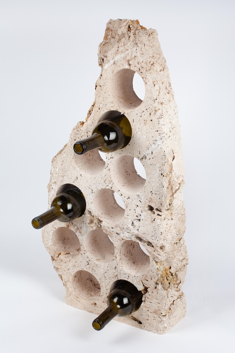 Handmade Travertine Wine Bottle Holder Unique Wine Rack - Etsy Australia
