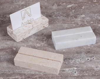 30/50pcs Medium size Travertine Card Holder, Marble Menu Holder, Bulk Cardholder, Wedding Name Tag Holder, Wedding Place Holders