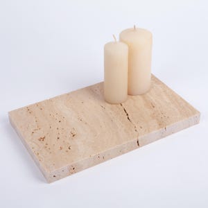 Travertine Rectangle Base, Stone Display, Travertine Base Marble Jewelry Display, Stone Photo Prop, Marble Display Piece, Marble Base