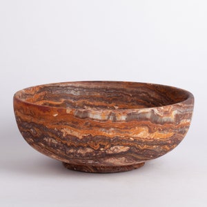 8.3&quot; (21 cm) Terme Travertine Bowl / Travertine Bowl / Centerpiece / Unique Centerpiece / Home Decoration / Home Accessories