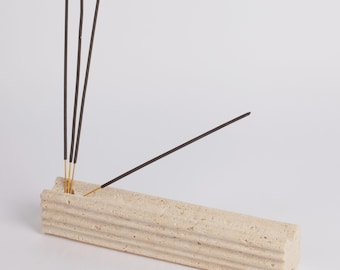Travertine Incense Holder, Natural Meditation Home Decoration, Incense Burner, Stone Meditation, Meditation Ornament