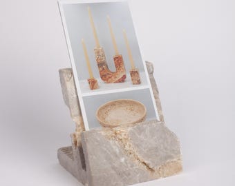 Desert Gray Travertine brochure holder