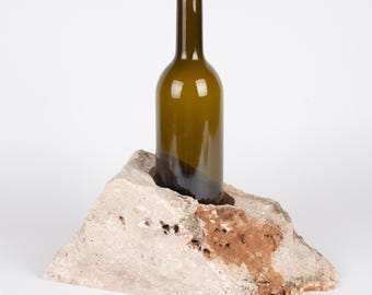 Handmade Travertine Wine Bottle Holder Unique Wine Rack