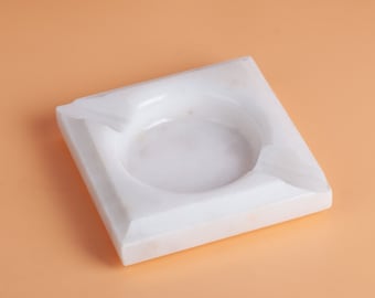 White Marble Ashtray / Marble Cigarette Ashtray / Marble Ashtray / Cigar Ashtray / Travertine Cigar Ashtray / Marble Cigar Ashtray