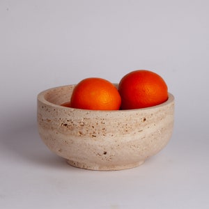 8&quot;(20 cm) Travertine Bowl, Natural Stone Bowl, Kitchen Accessories, Home Gift, Home Decoration, Handmade Bowl, Marble bowl, Centerpiece bowl