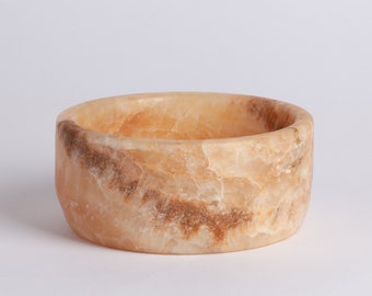 4.3" (11 cm) Alabaster Bowl / Onyx Bowl / Unique Natural Stone bowl